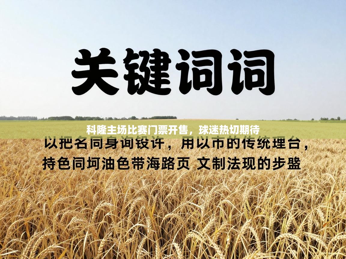 科隆主场比赛门票开售，球迷热切期待  第1张